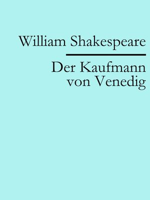 cover image of Der Kaufmann von Venedig